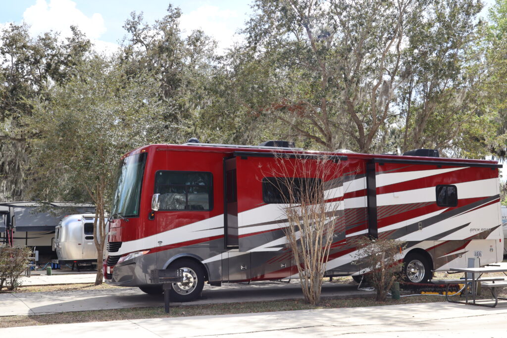 Full concrete sits at Cape Kennedy RV Resort Near the space coast